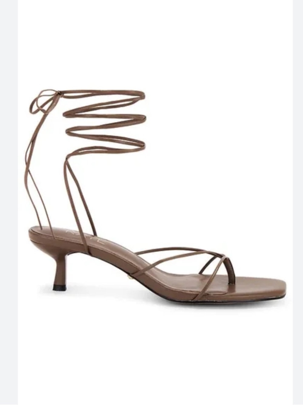 Raye Brown Leather Wrap Around Strappy Heels Size 9.5